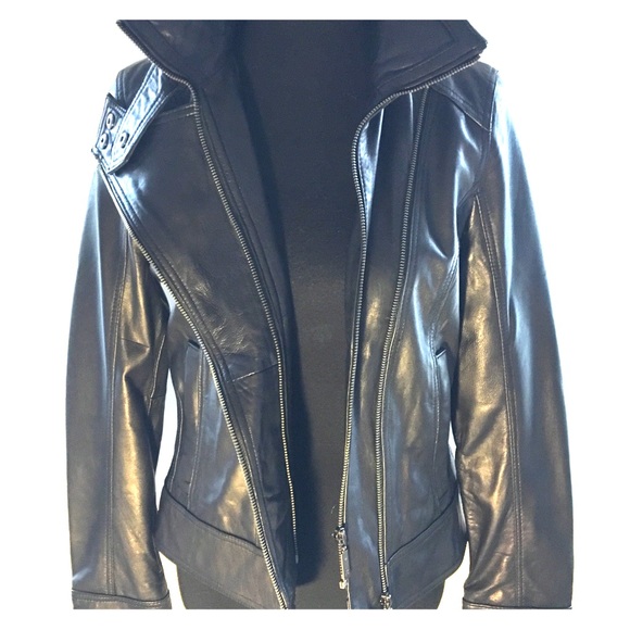 Vintage Calvin Klein Black Leather Jacket